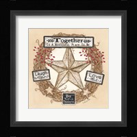 Barn Star Wreath Fine Art Print