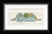 Happiness is Homemade Succulents Fine Art Print