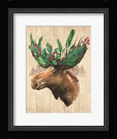 Holiday Moose Framed Print