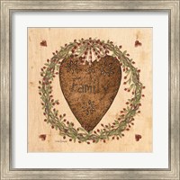 Punched Tin Heart on Wreath Fine Art Print