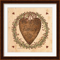 Punched Tin Heart on Wreath Fine Art Print