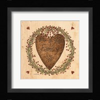 Punched Tin Heart on Wreath Fine Art Print