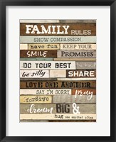 Family Rules Fine Art Print