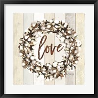 Love Cotton Wreath Fine Art Print