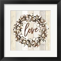 Love Cotton Wreath Fine Art Print