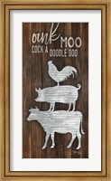 Metal Farm Animal Stack Fine Art Print