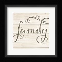 Simple Words - Family Framed Print