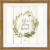 Let's Stay Home Wreath Fine Art Print