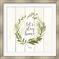 Let's Stay Home Wreath Fine Art Print