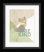 Be Kind Fox Framed Print