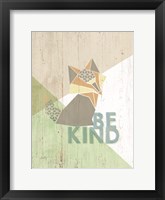 Be Kind Fox Framed Print