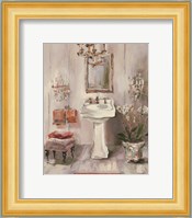 French Bath III Gray and Blush Fine Art Print