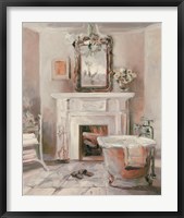 French Bath IV Gray and Blush Fine Art Print