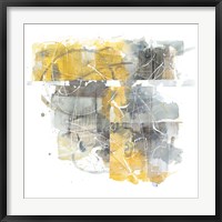 Moving in and Out of Traffic II Yellow Grey Fine Art Print