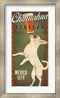White Chihuahua on Green Fine Art Print