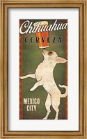 White Chihuahua on Green Fine Art Print