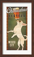 White Chihuahua on Green Fine Art Print