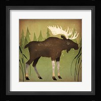 Take a Hike Moose no Words Framed Print