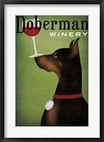 Single Doberman Winery Fine Art Print