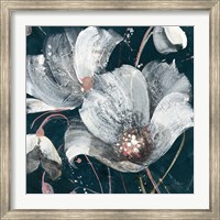 Transluncent Poppies Navy Fine Art Print