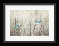Pretty Birds Neutral String Framed Print