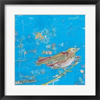 Birds of a Feather v2 Blue Framed Print
