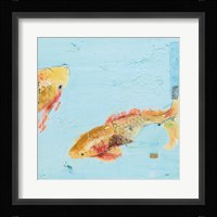 Fish in the Sea II Aqua Framed Print