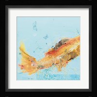 Fish in the Sea I Aqua Framed Print