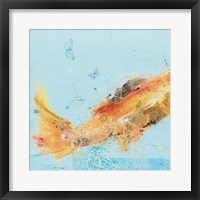 Fish in the Sea I Aqua Framed Print