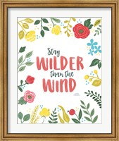 Wildflower Daydreams I v2 on White Fine Art Print
