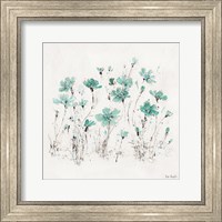 Wildflowers III Turquoise Fine Art Print