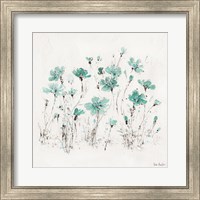 Wildflowers III Turquoise Fine Art Print