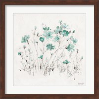 Wildflowers II Turquoise Fine Art Print