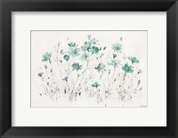Wildflowers I Turquoise Fine Art Print