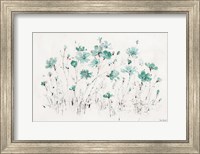 Wildflowers I Turquoise Fine Art Print
