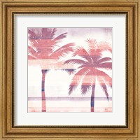 Beachscape Palms III Pink Purple Fine Art Print
