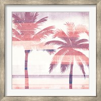 Beachscape Palms III Pink Purple Fine Art Print