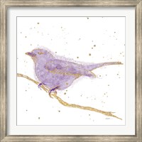 Gilded Bird I Lavender Fine Art Print