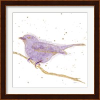 Gilded Bird I Lavender Fine Art Print