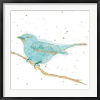 Gilded Bird I Teal Fine Art Print