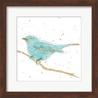 Gilded Bird I Teal Fine Art Print