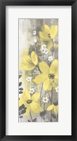 Floral Symphony Yellow Gray Crop I Framed Print