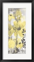 Floral Symphony Yellow Gray Crop II Framed Print