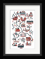 The Walking Dead Map Verb Fine Art Print