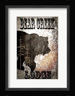 Bear Creek Lodge - Black Fine Art Print