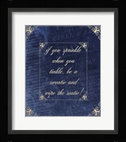 Beloved Bath Blue 3 Framed Print