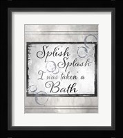 Beloved Bath - Splash Framed Print