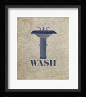 Beloved Bath Blue - Wash Framed Print