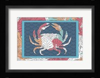 Sea Side BoHo - Crab Framed Print