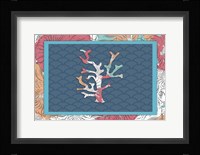 Sea Side BoHo - Coral Framed Print